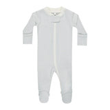 Zip Long Sleeve Sleeper Footie | Sky Micro Stripe