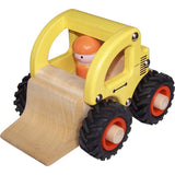 Wooden Wheelie Bulldozer Toy Car