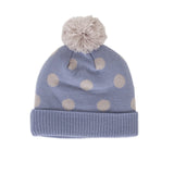 Raindrops Merino Beanie | Blue