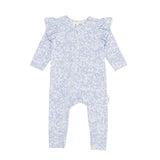 Huxbaby Unicorn Surprise Frill Romper - Dusty Blue