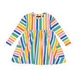 Rock Your Baby Rainbow Stripes Dress - Stripes