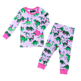 Rock Your Baby Pink Dino LS PJ Set - Multi