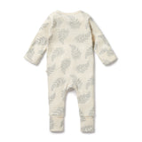 Forever Ferns Organic Pointelle Zipsuit with Feet