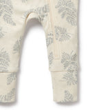 Forever Ferns Organic Pointelle Zipsuit with Feet