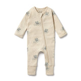 Little Bear Organic Pointelle Zipsuit with Feet