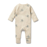 Little Bear Organic Pointelle Zipsuit with Feet