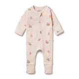 Peaches Organic Pointelle Zipsuit with Feet