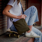 Olive Felt Crossbody bag