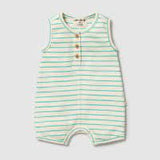 Wilson and Frenchy Petit Green Organic Henley Growsuit